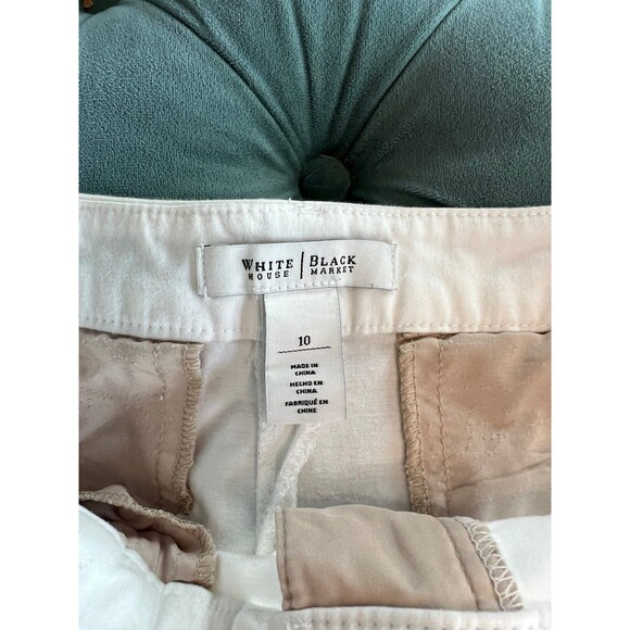 Black House White Market Shorts White Cotton Chino Sz 10 WHBM - Picture 2 of 6